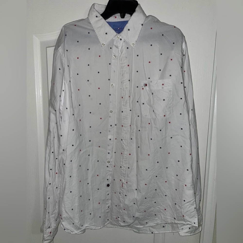 Tommy Hilfiger causal button down shirt size 17-17.5